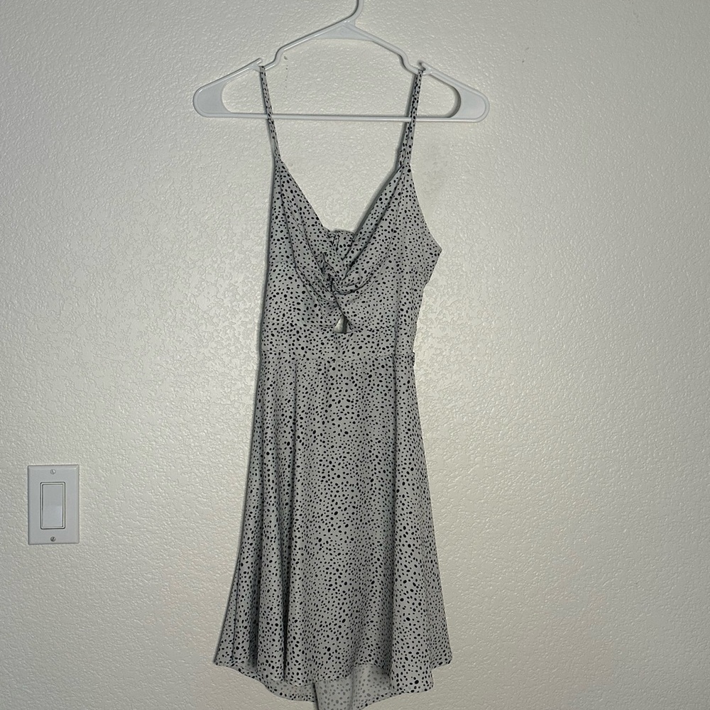 Gray Polka Dot Dress